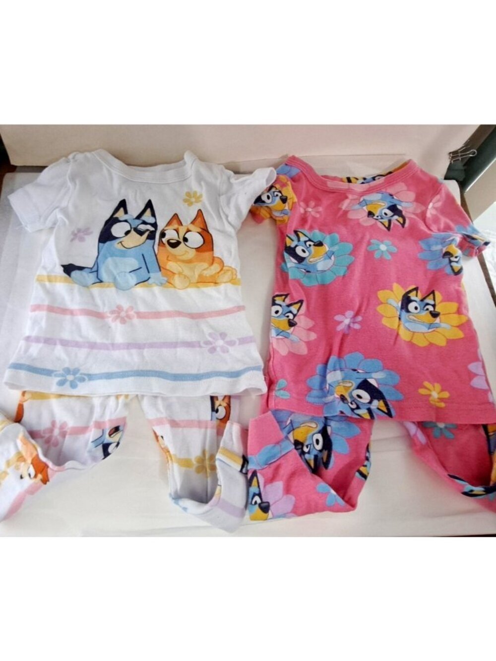 Bluey Lot Of Two Girl's 18 Months Short Sleeve Pajama Sets